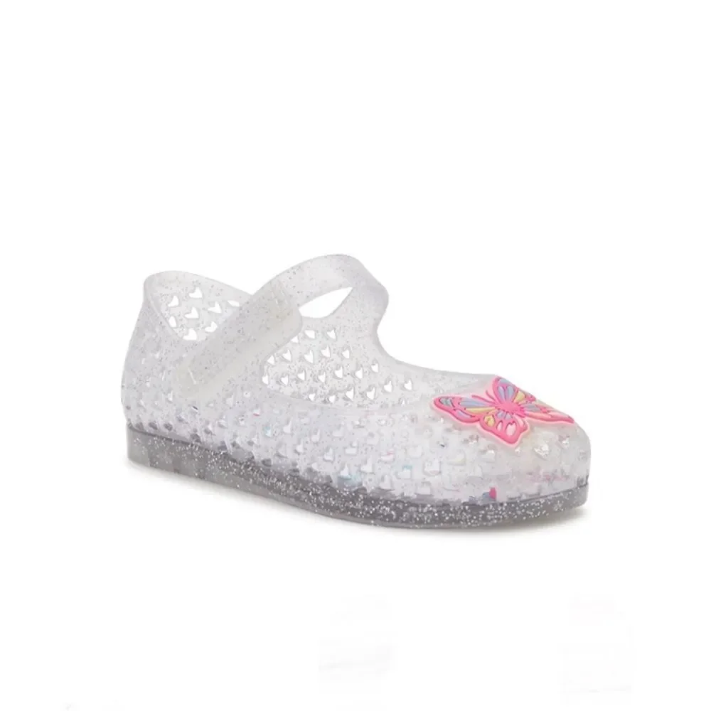 Toddler Girls Butterfly Jelly Flat Sandal Shoes Size 12